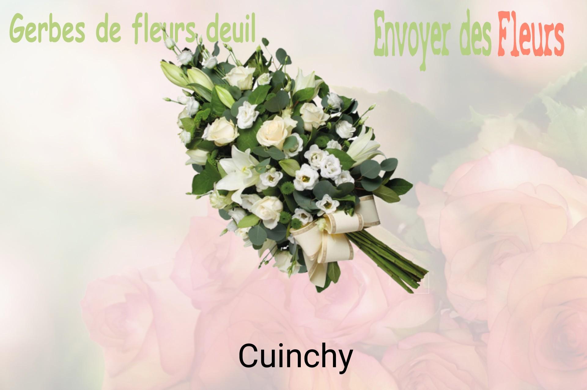 Gerbe de fleurs de deuil livrée à Cuinchy